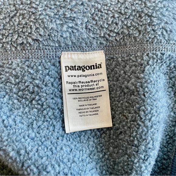Patagonia Women’s Better Sweater 1/4 Zip Fleece Pullover Size M Blue Heather - Picture 5 of 5